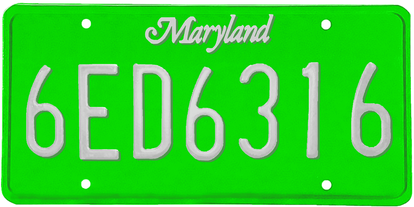 Maryland License Plate Wrap Kit