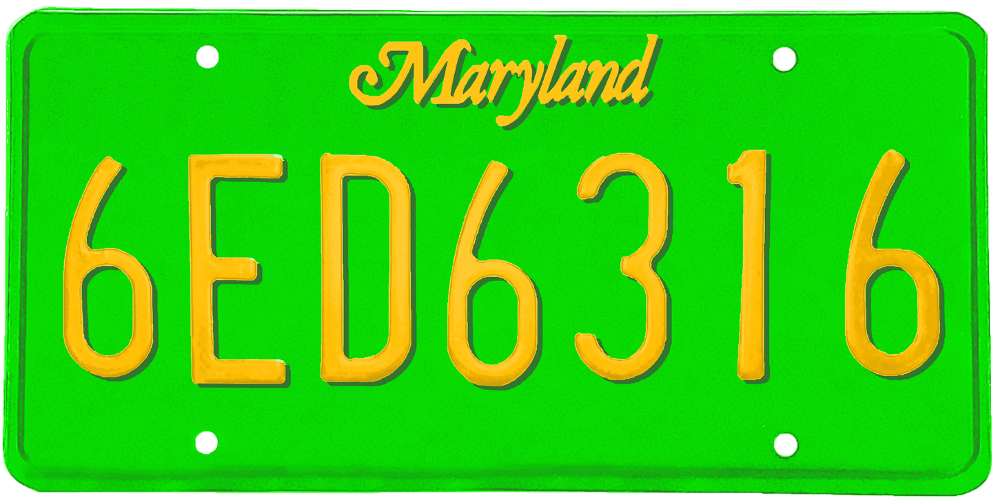 Maryland License Plate Wrap Kit