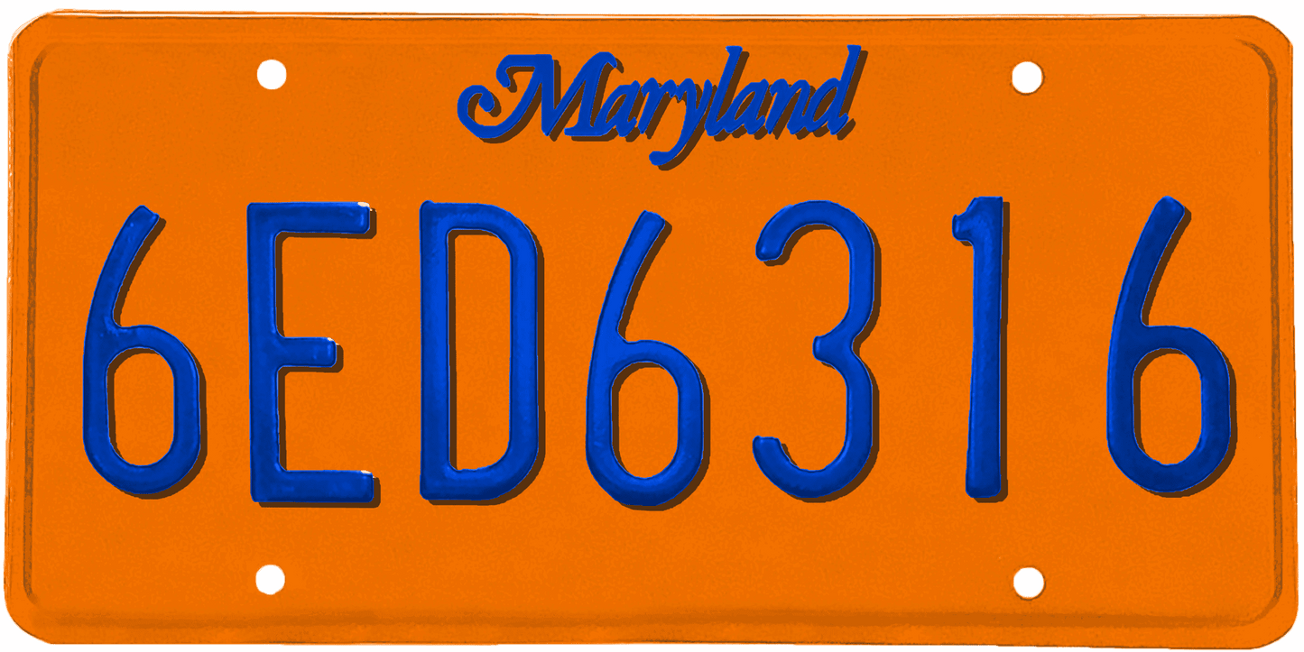 Maryland License Plate Wrap Kit