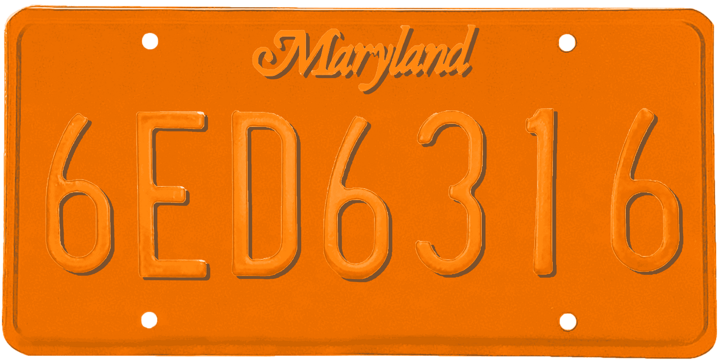 Maryland License Plate Wrap Kit