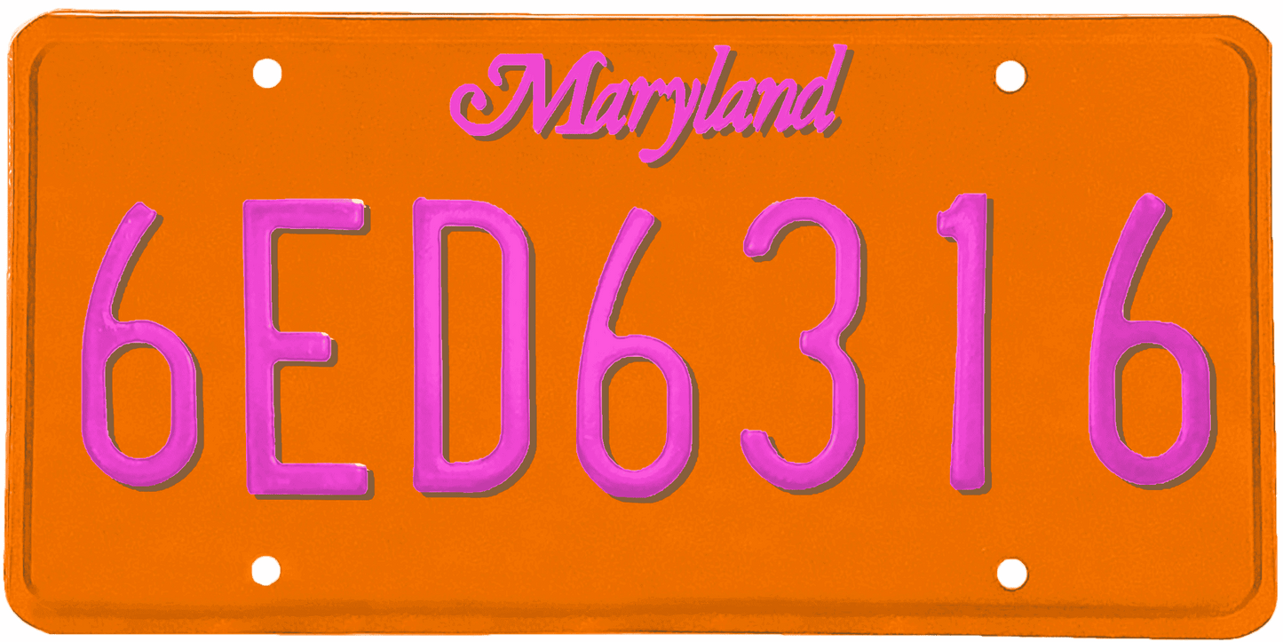 Maryland License Plate Wrap Kit