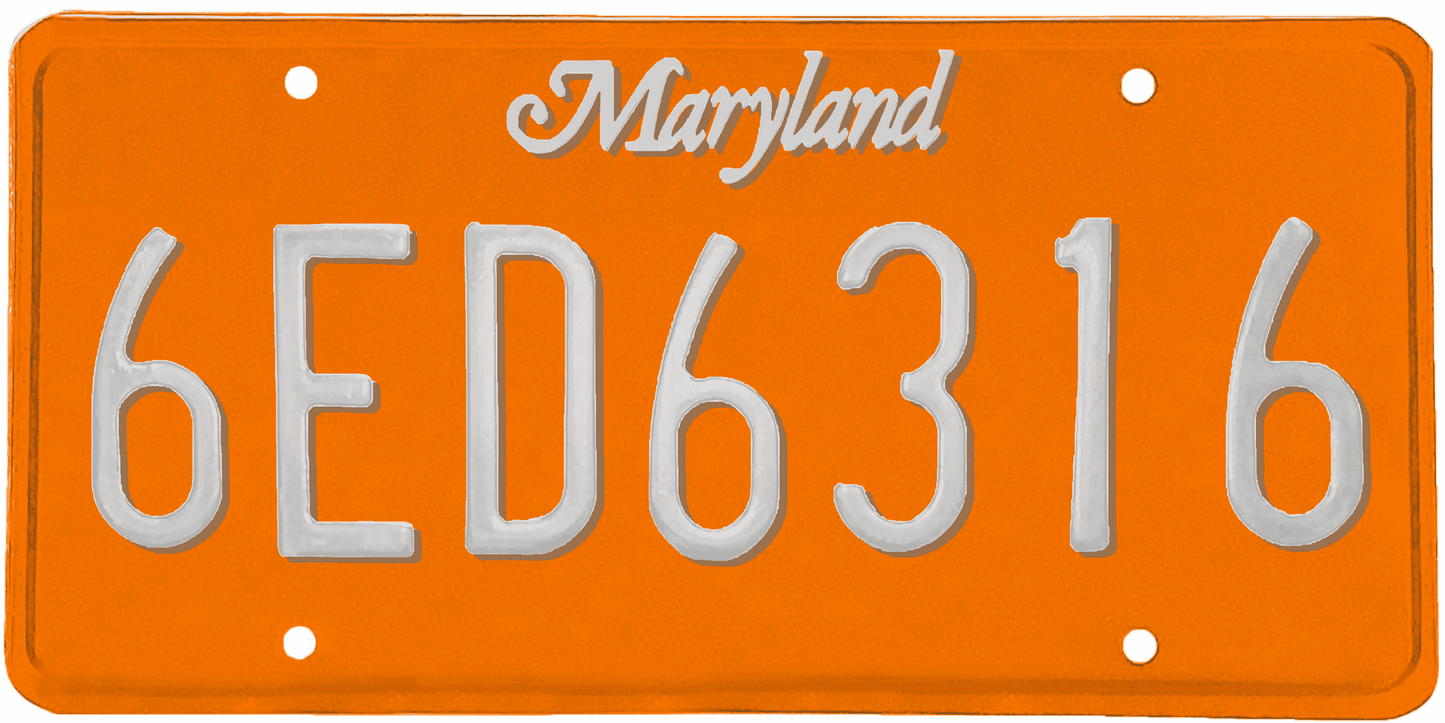 Maryland License Plate Wrap Kit