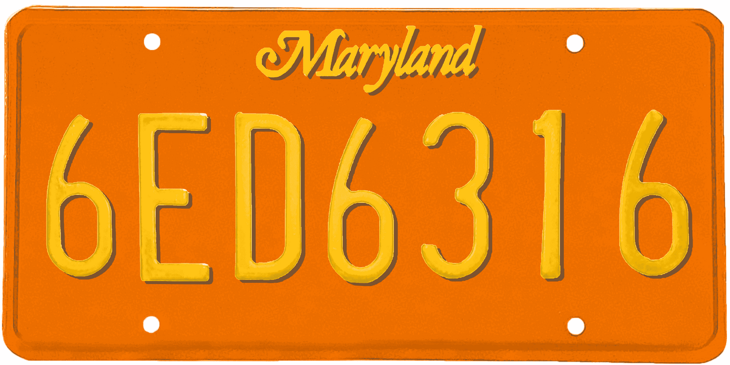 Maryland License Plate Wrap Kit