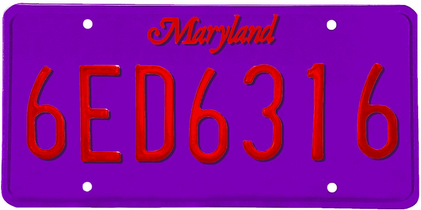 Maryland License Plate Wrap Kit