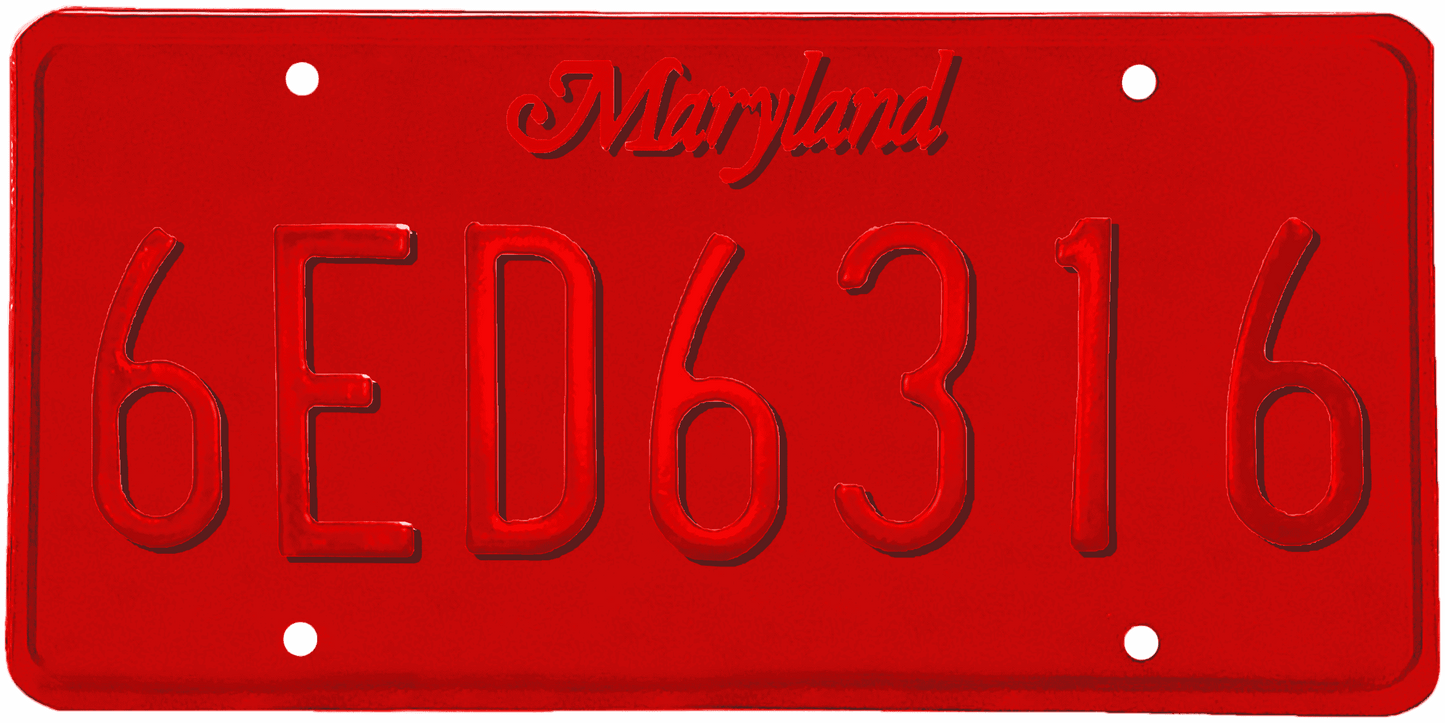 Maryland License Plate Wrap Kit