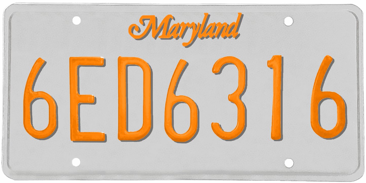 Maryland License Plate Wrap Kit