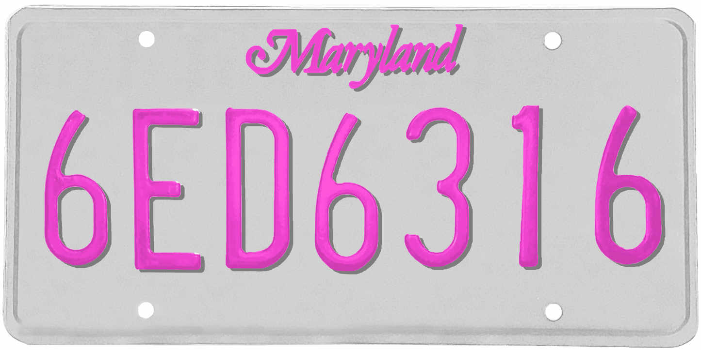 Maryland License Plate Wrap Kit