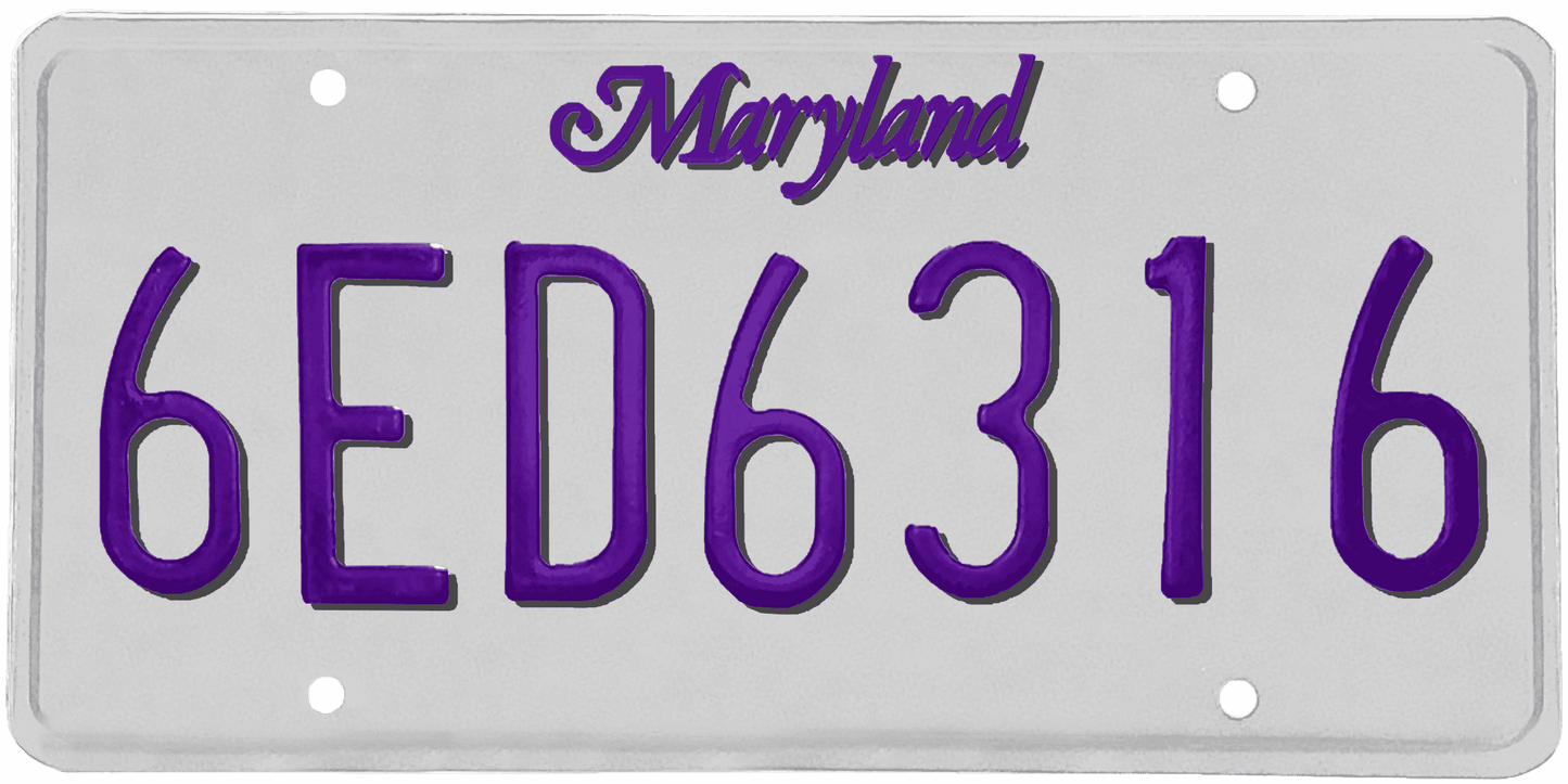 Maryland License Plate Wrap Kit