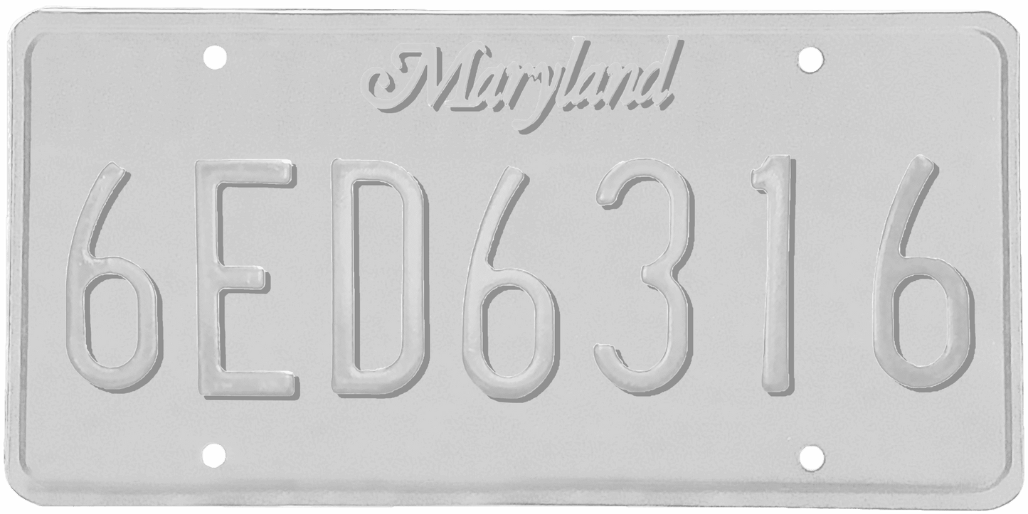 Maryland License Plate Wrap Kit