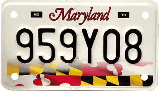 Maryland Motorcycle License Plate Wrap Kit