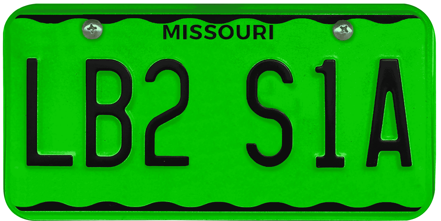 Missouri License Plate Wrap Kit