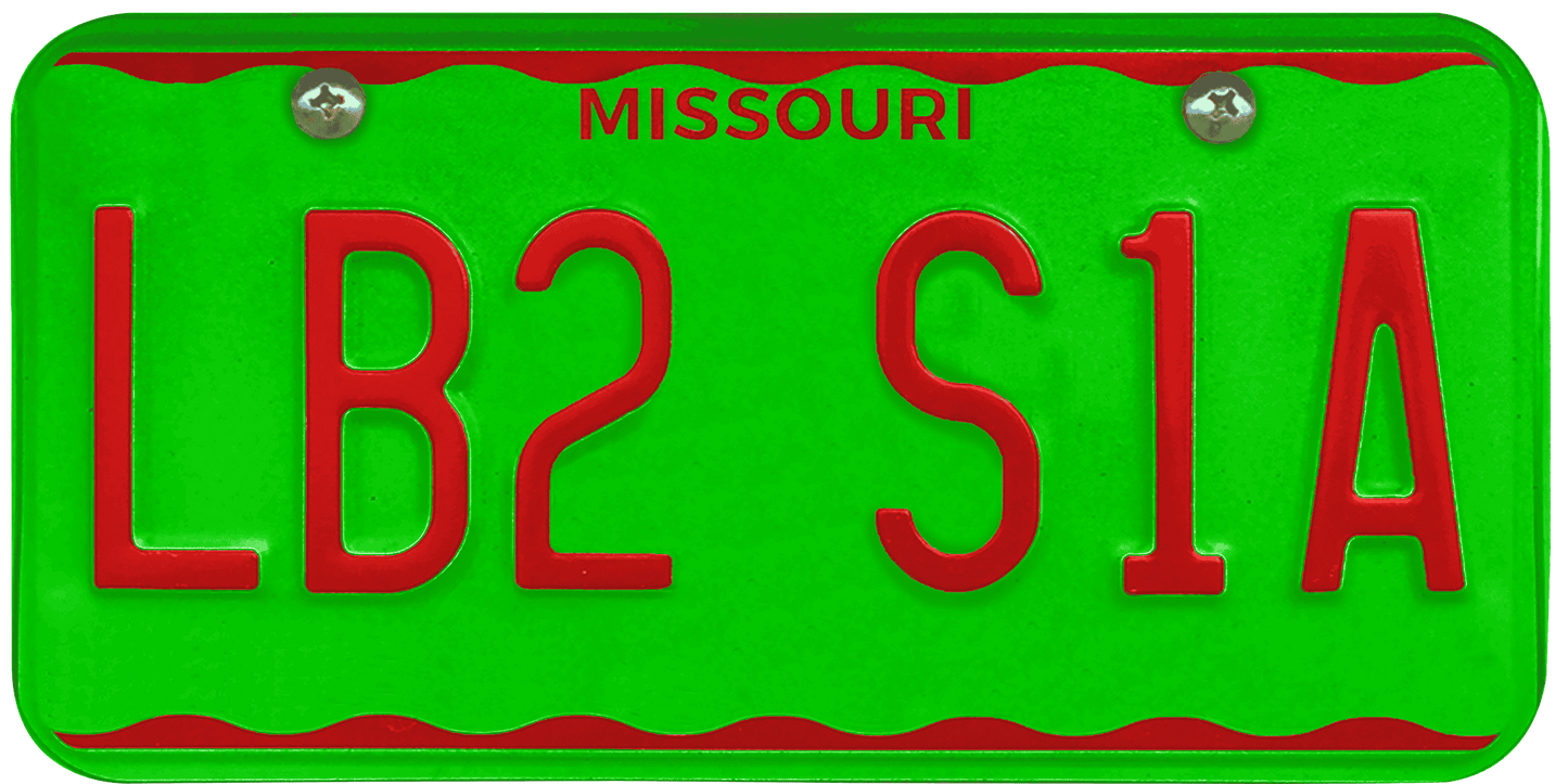 Missouri License Plate Wrap Kit