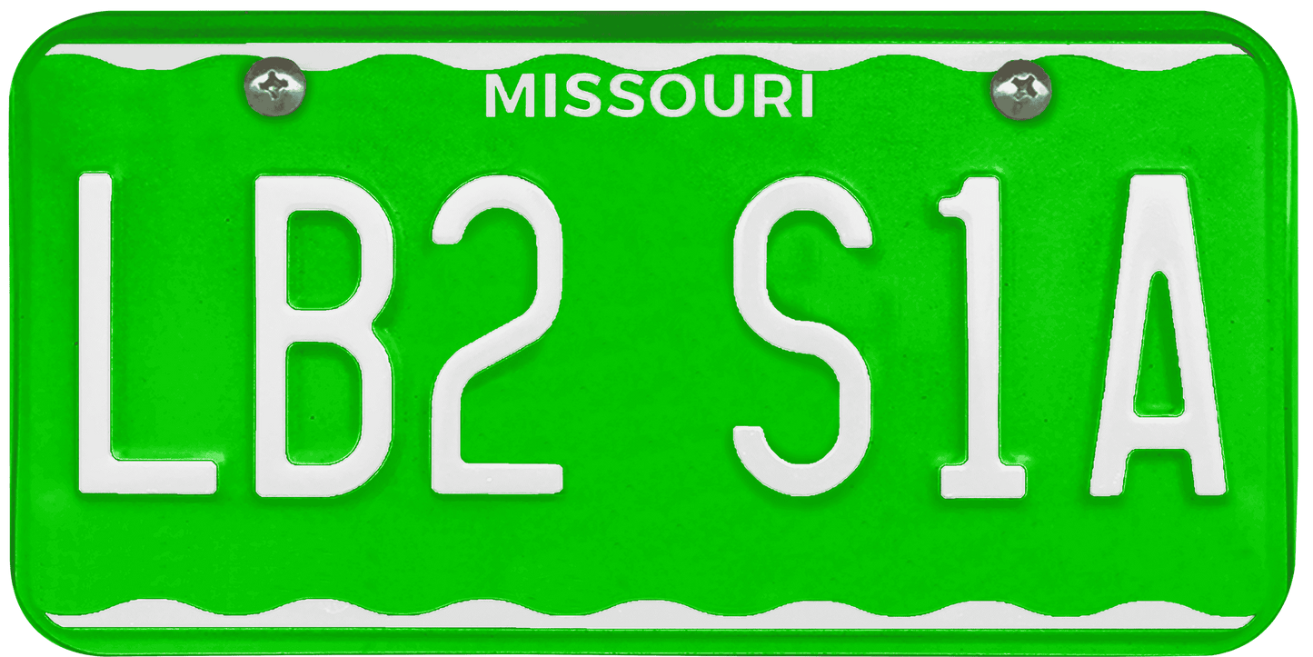 Missouri License Plate Wrap Kit