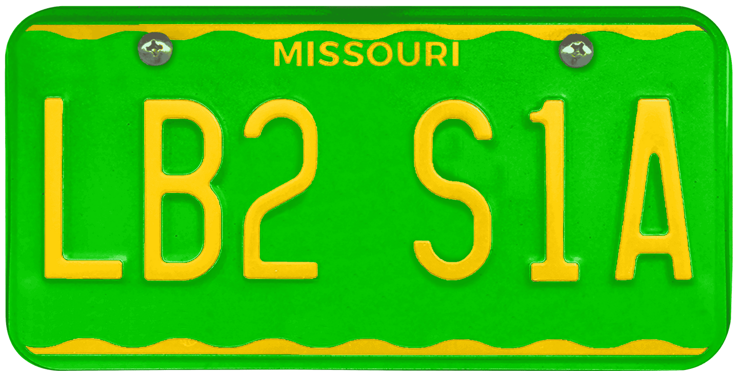 Missouri License Plate Wrap Kit