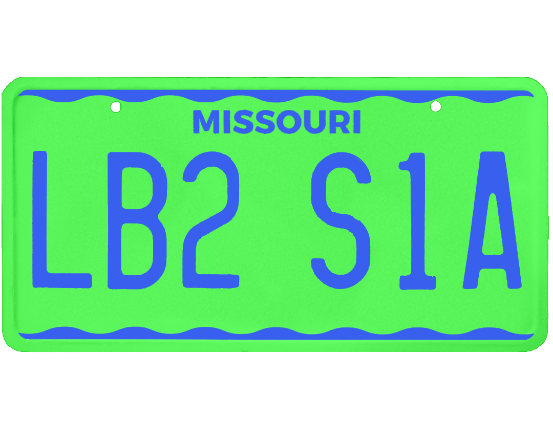 Missouri License Plate Wrap Kit