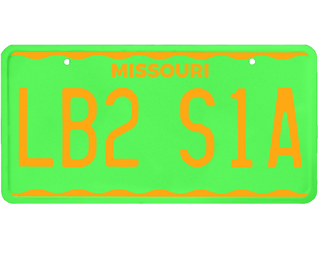 Missouri License Plate Wrap Kit