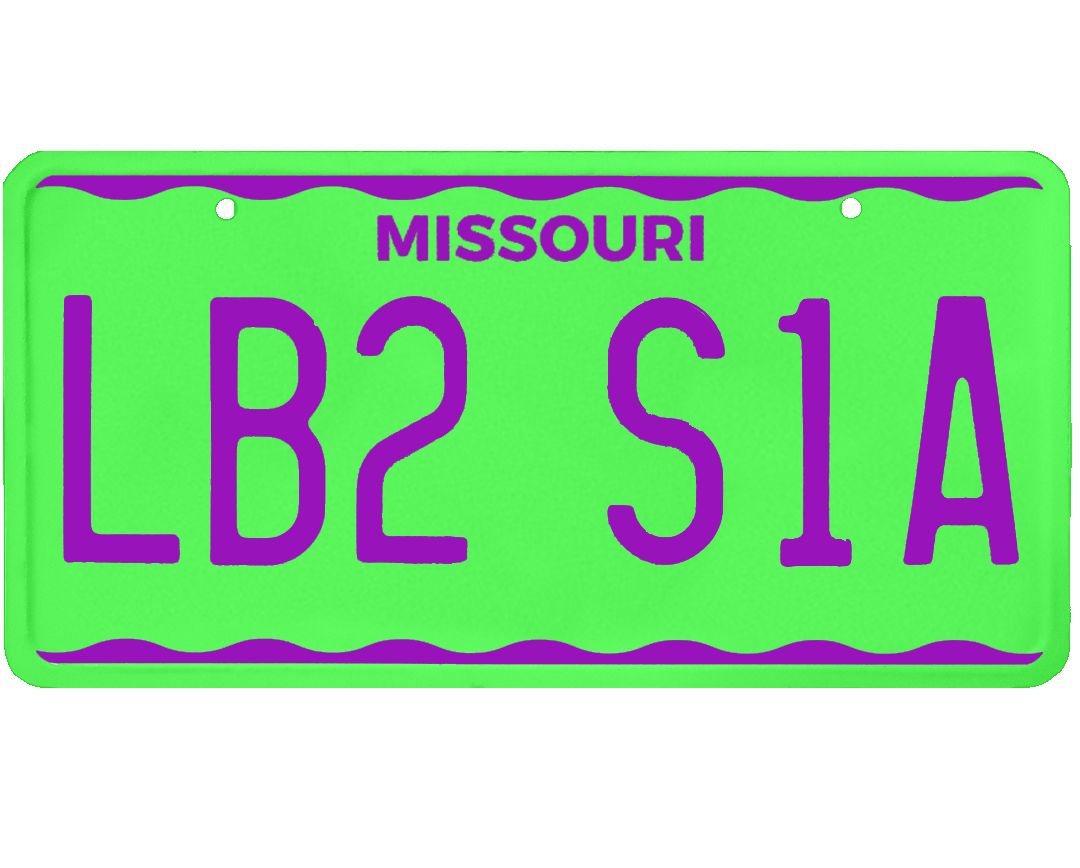 Missouri License Plate Wrap Kit