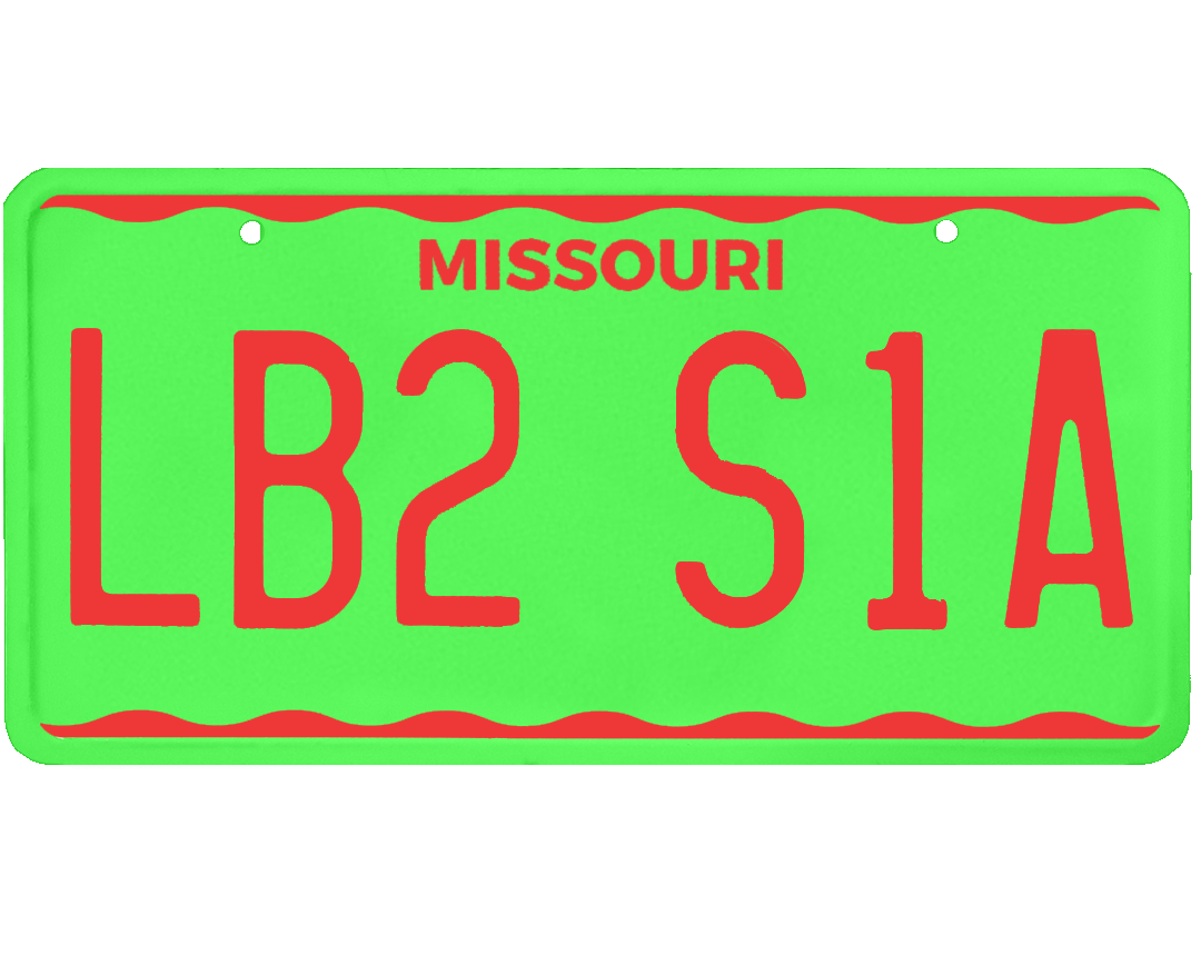 Missouri License Plate Wrap Kit