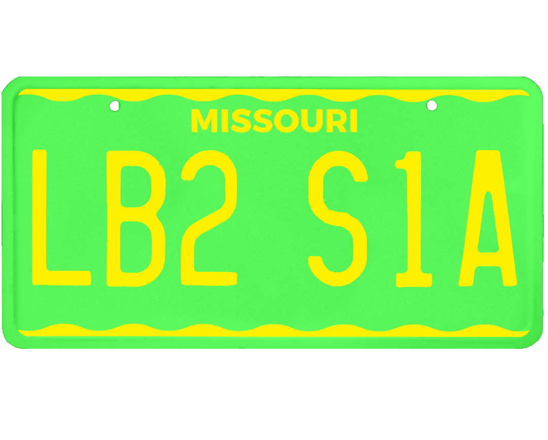 Missouri License Plate Wrap Kit