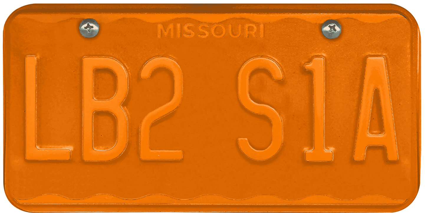 Missouri License Plate Wrap Kit