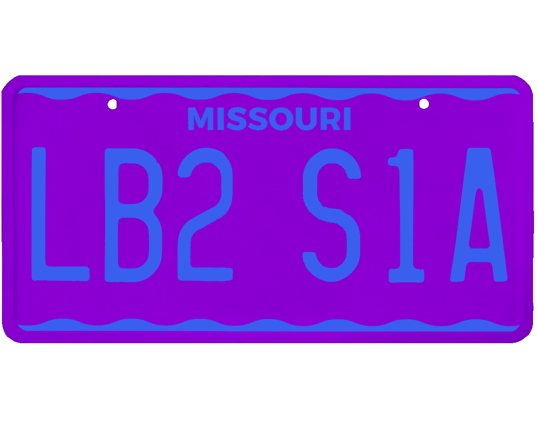 Missouri License Plate Wrap Kit