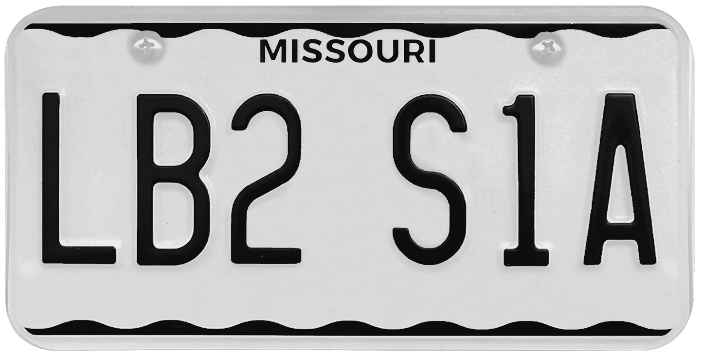 Missouri License Plate Wrap Kit