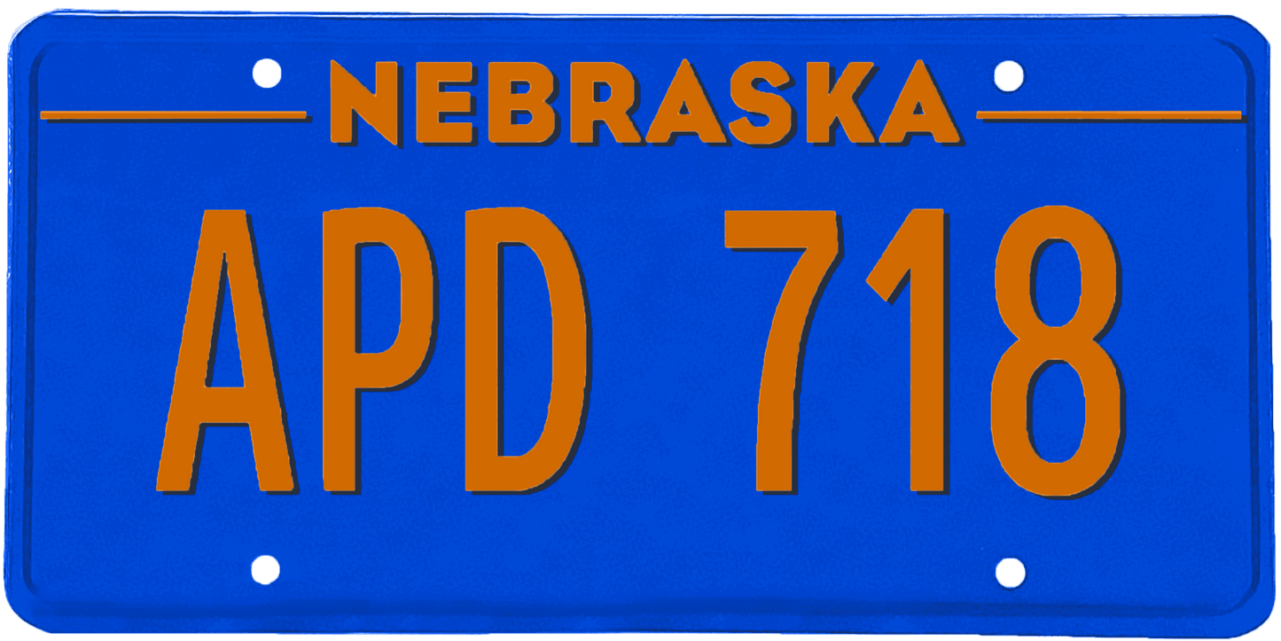 Nebraska License Plate Wrap Kit