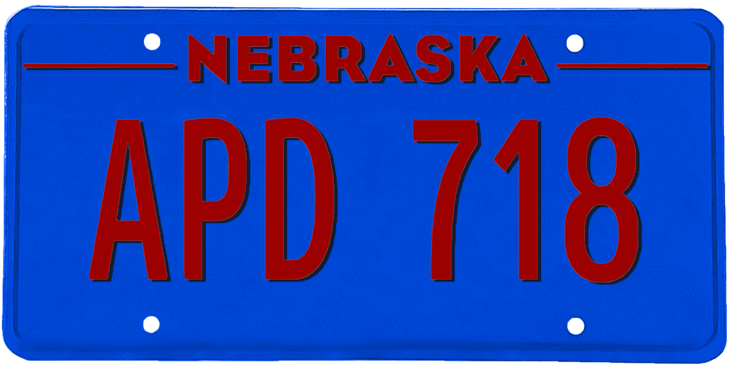 Nebraska License Plate Wrap Kit