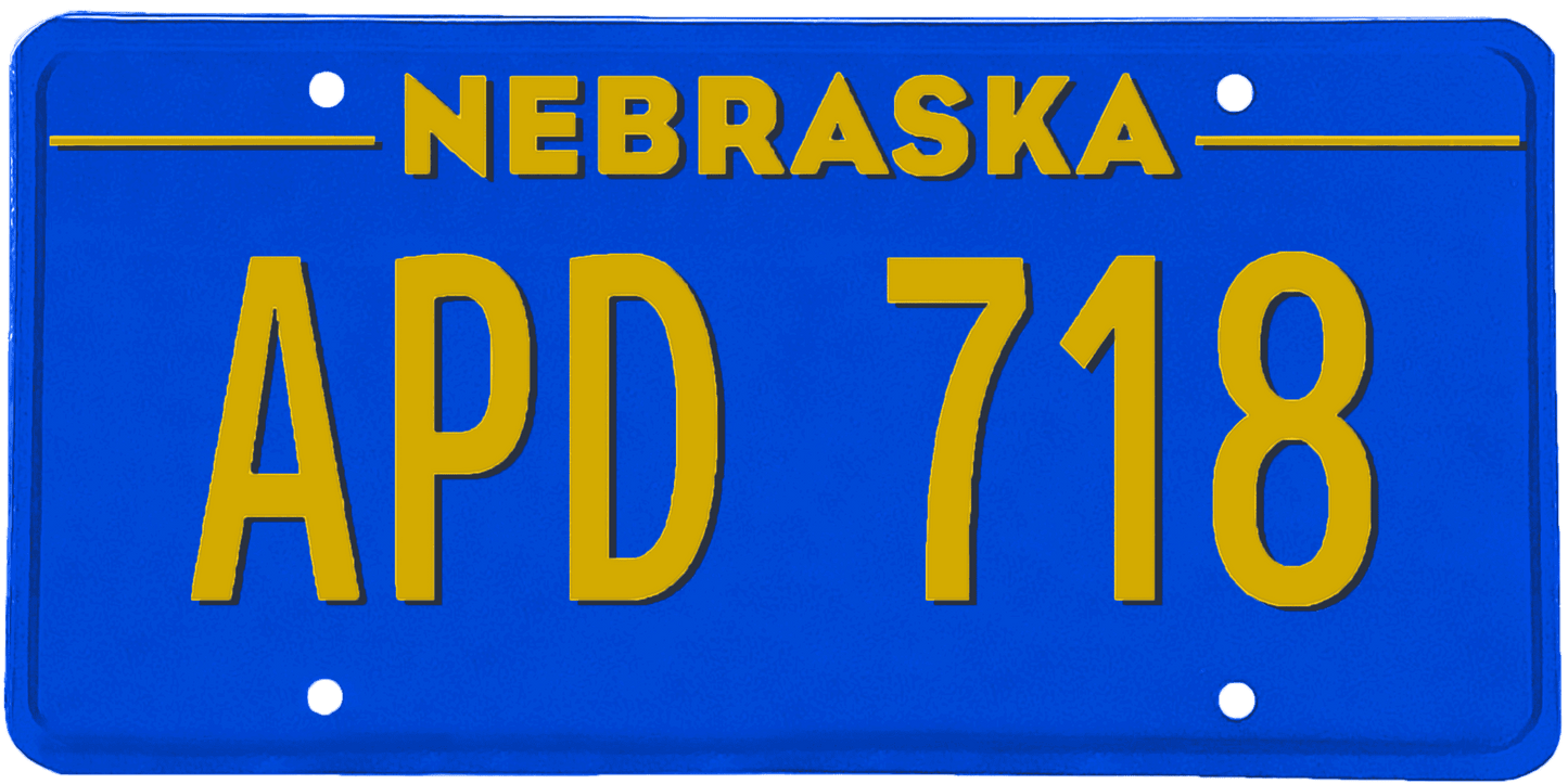 Nebraska License Plate Wrap Kit