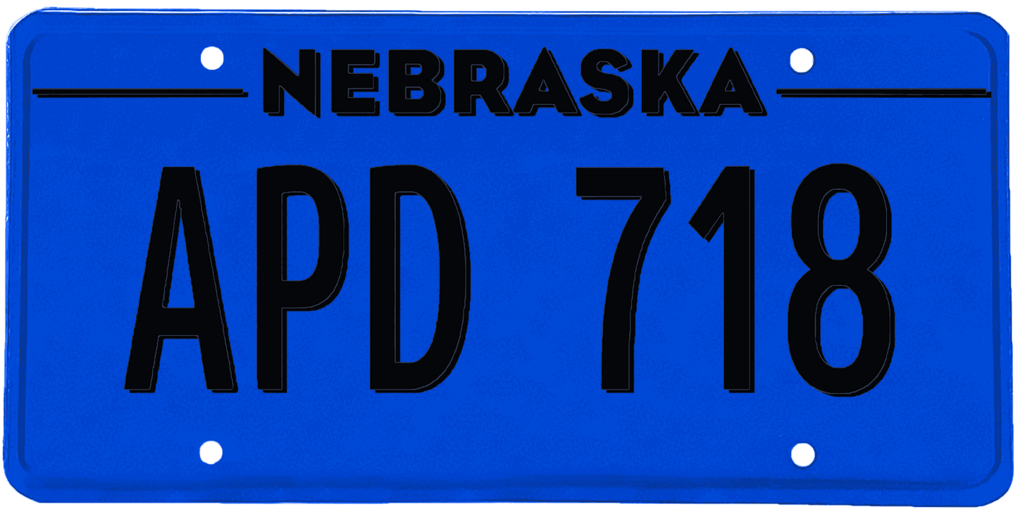 Nebraska License Plate Wrap Kit