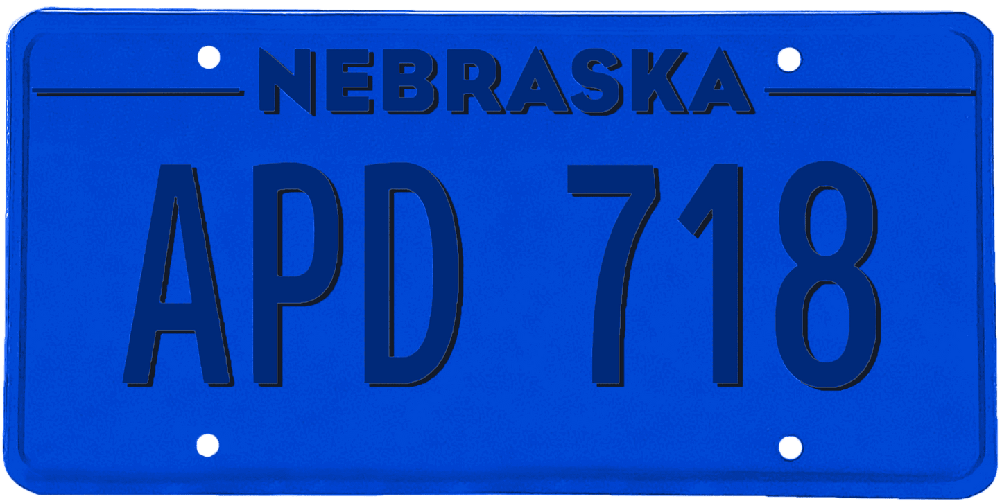 Nebraska License Plate Wrap Kit