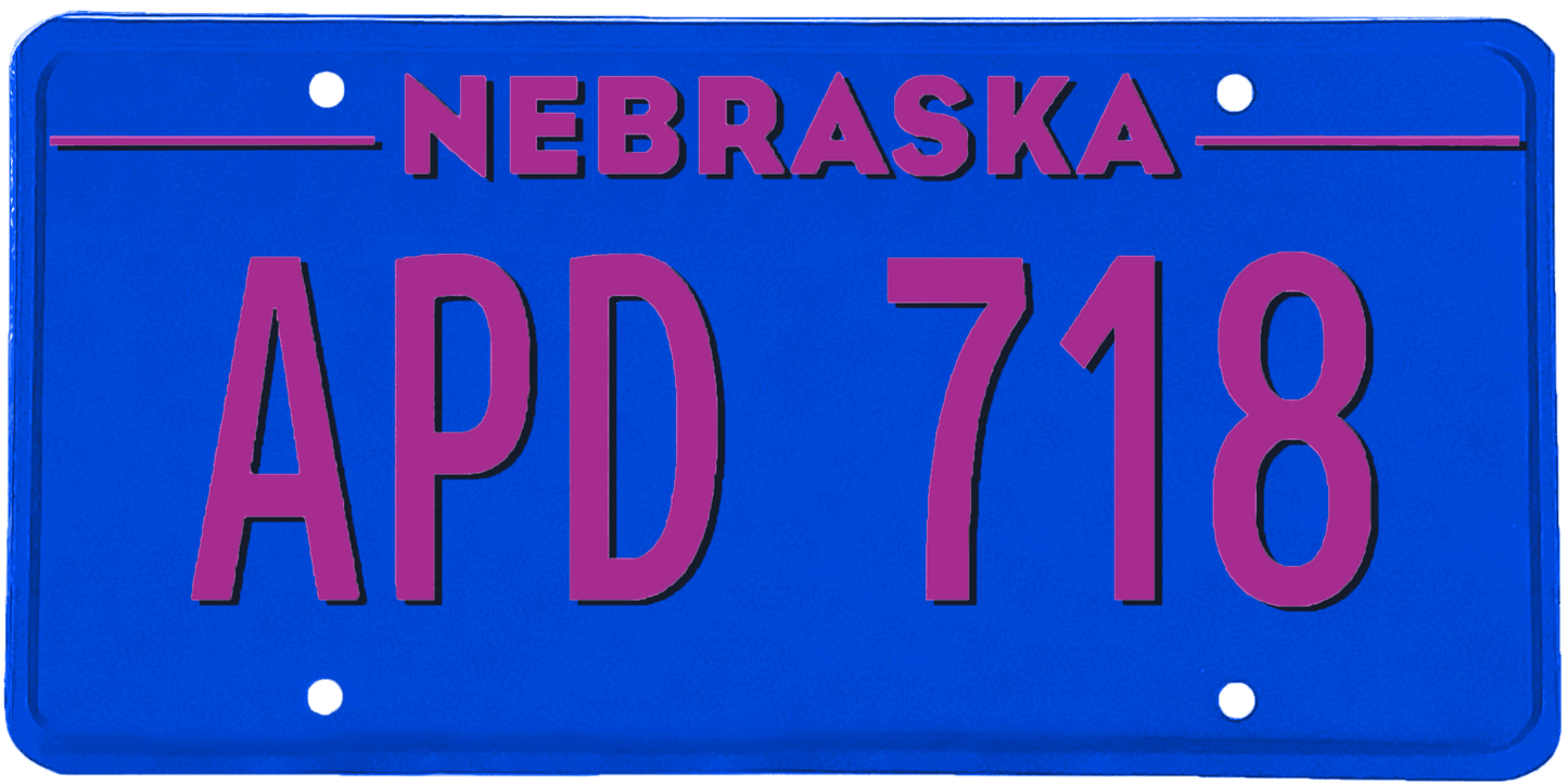 Nebraska License Plate Wrap Kit