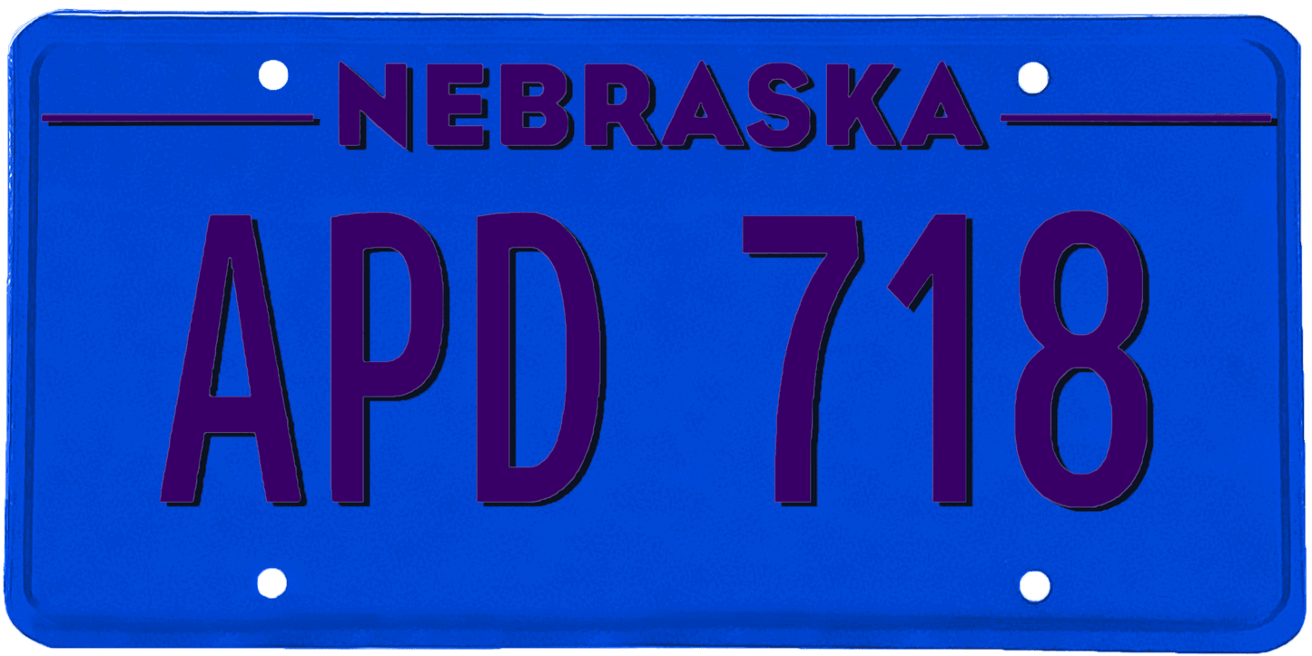 Nebraska License Plate Wrap Kit