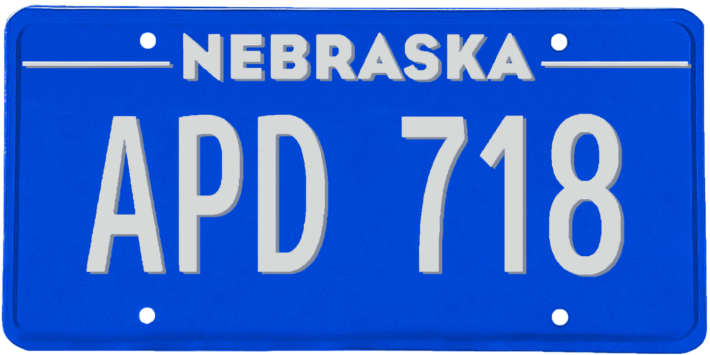 Nebraska License Plate Wrap Kit