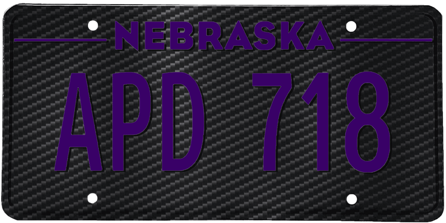 Nebraska License Plate Wrap Kit