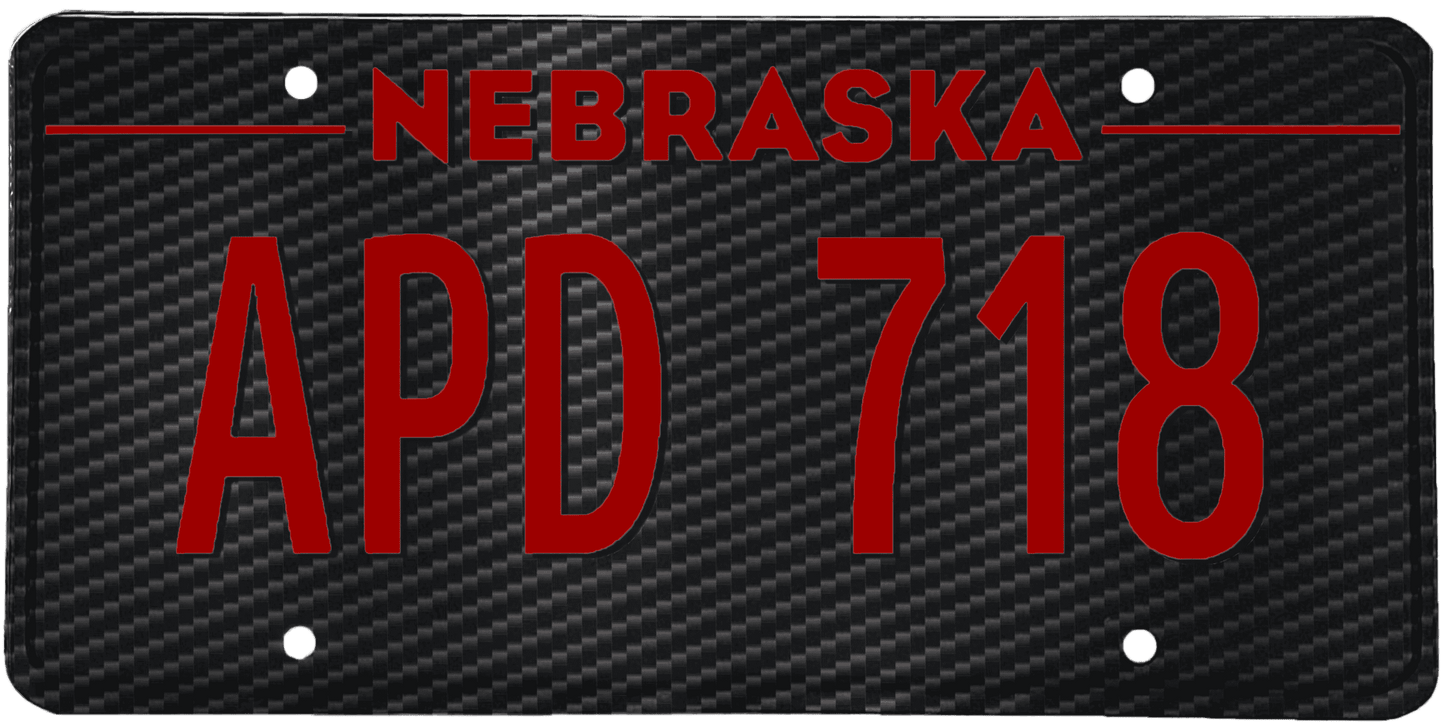 Nebraska License Plate Wrap Kit