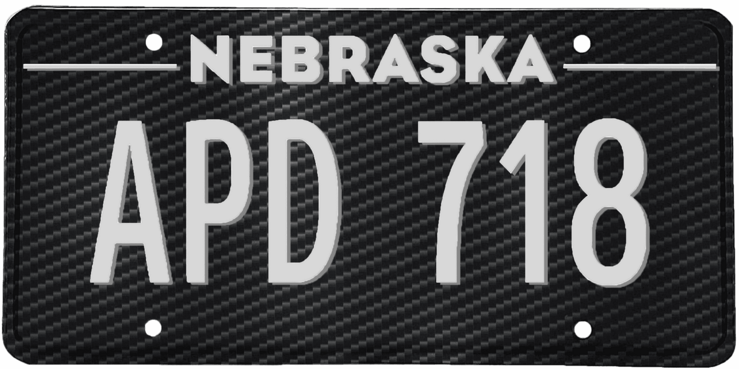 Nebraska License Plate Wrap Kit