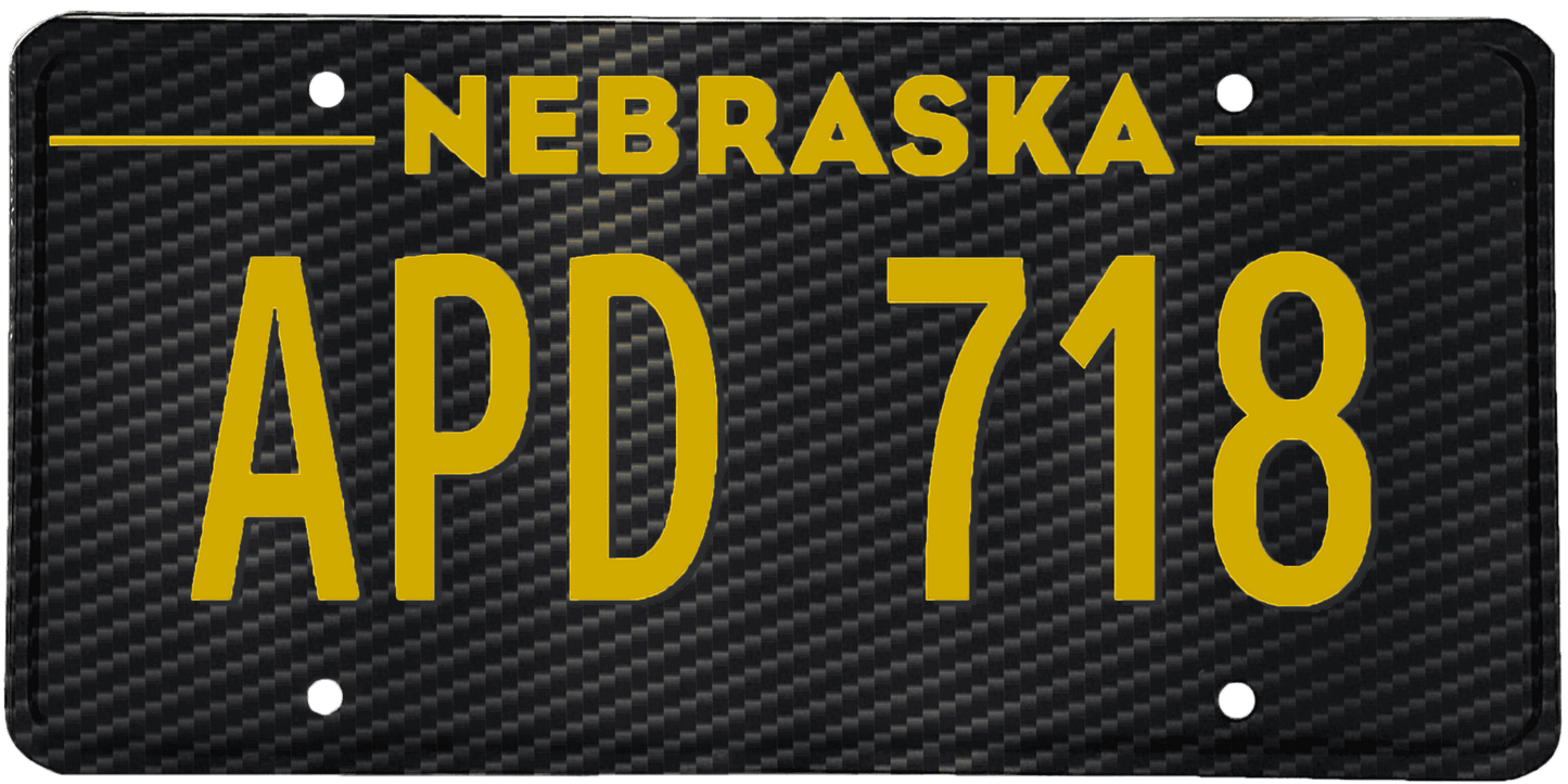 Nebraska License Plate Wrap Kit