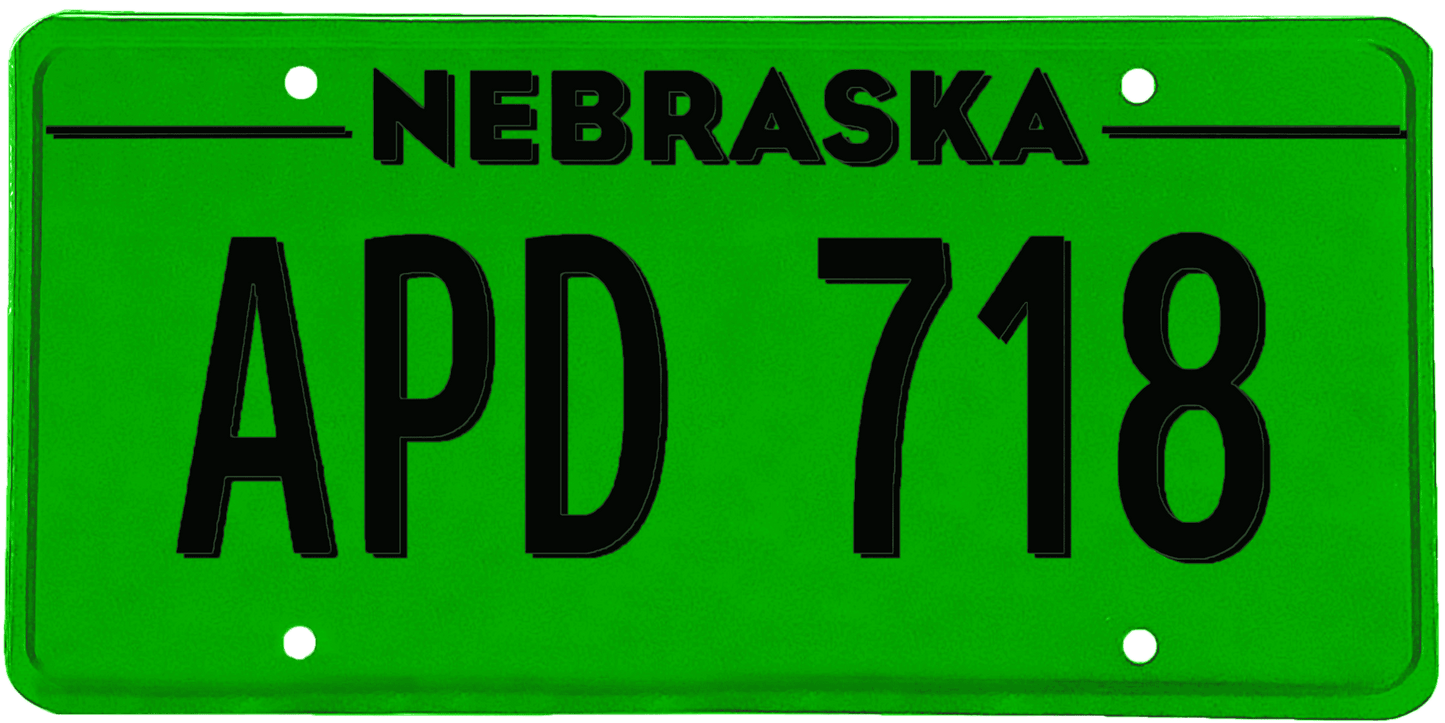 Nebraska License Plate Wrap Kit