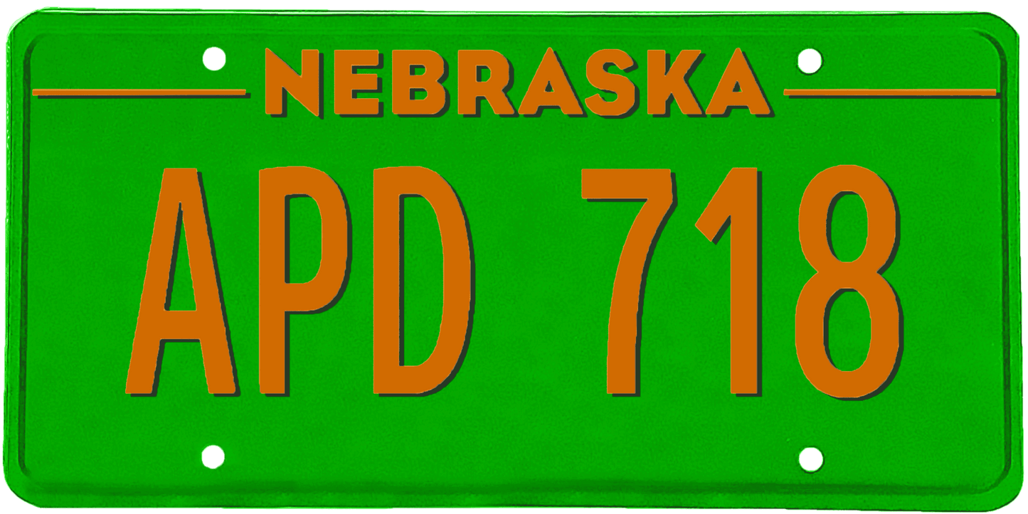 Nebraska License Plate Wrap Kit