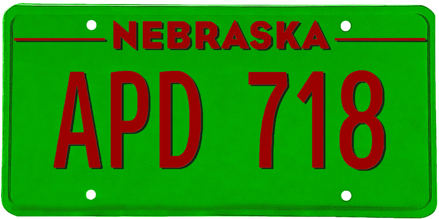 Nebraska License Plate Wrap Kit