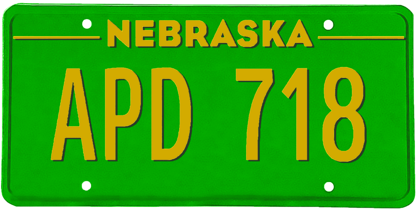 Nebraska License Plate Wrap Kit