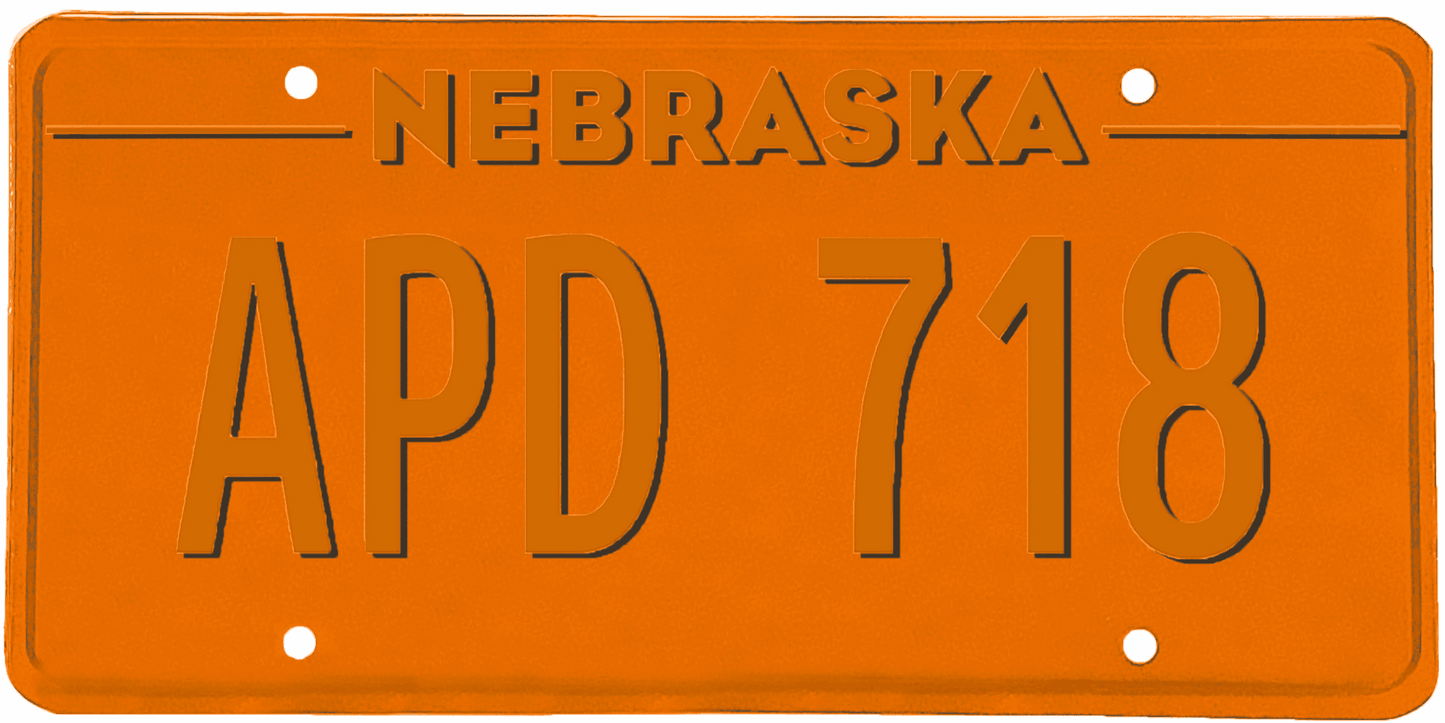 Nebraska License Plate Wrap Kit