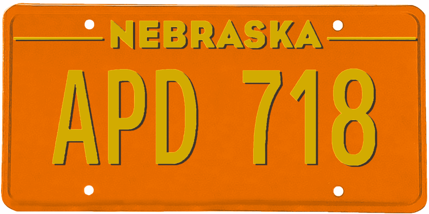 Nebraska License Plate Wrap Kit