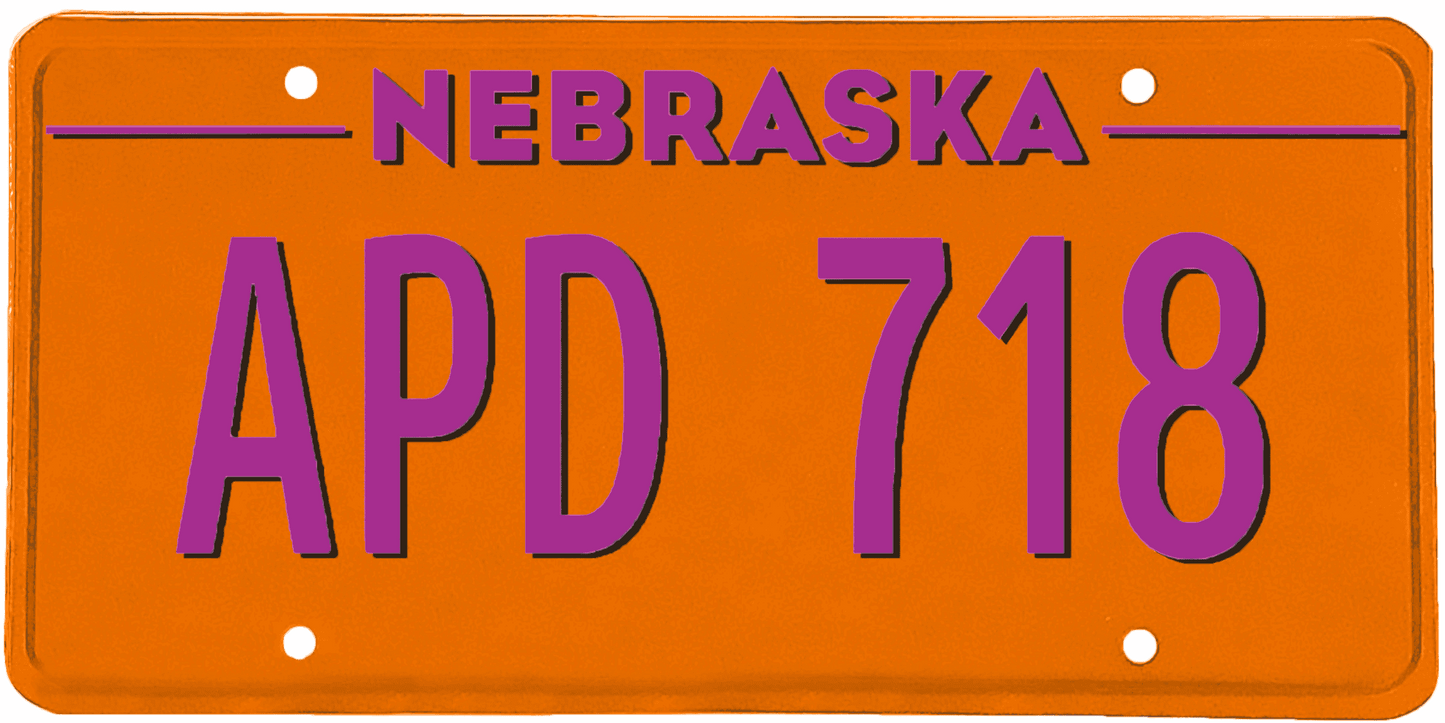 Nebraska License Plate Wrap Kit