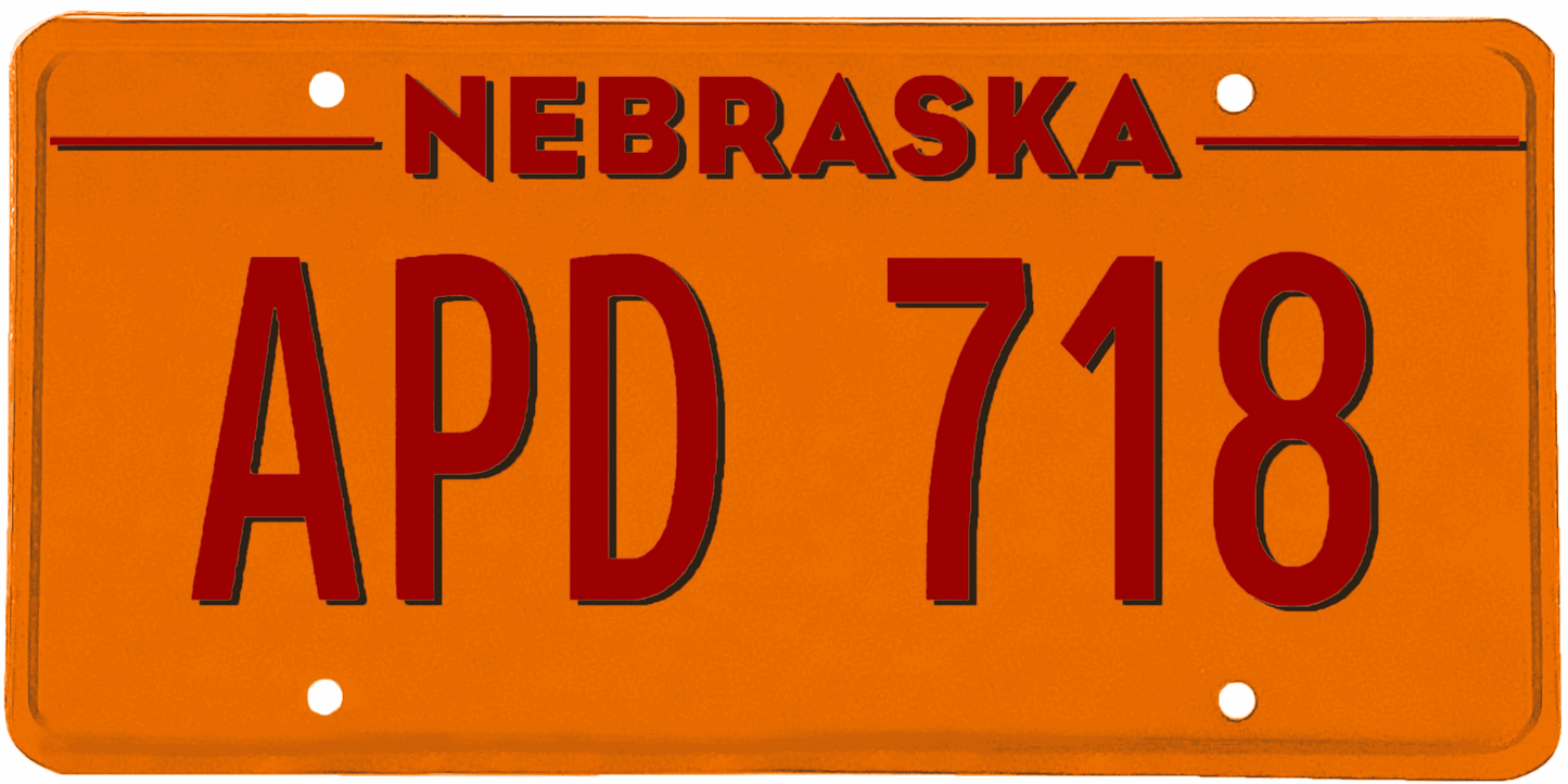 Nebraska License Plate Wrap Kit