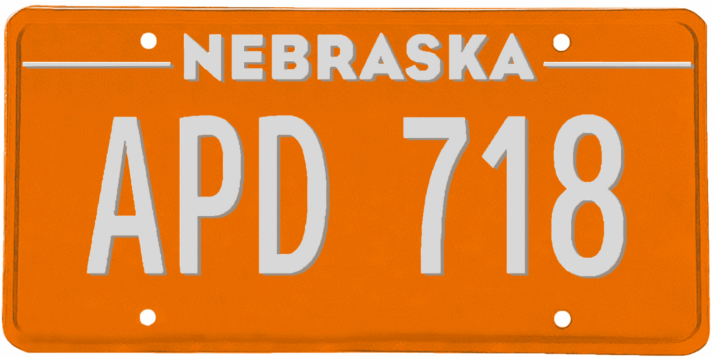 Nebraska License Plate Wrap Kit