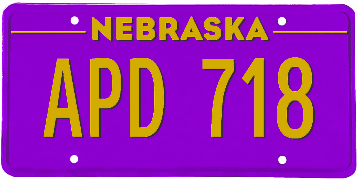 Nebraska License Plate Wrap Kit