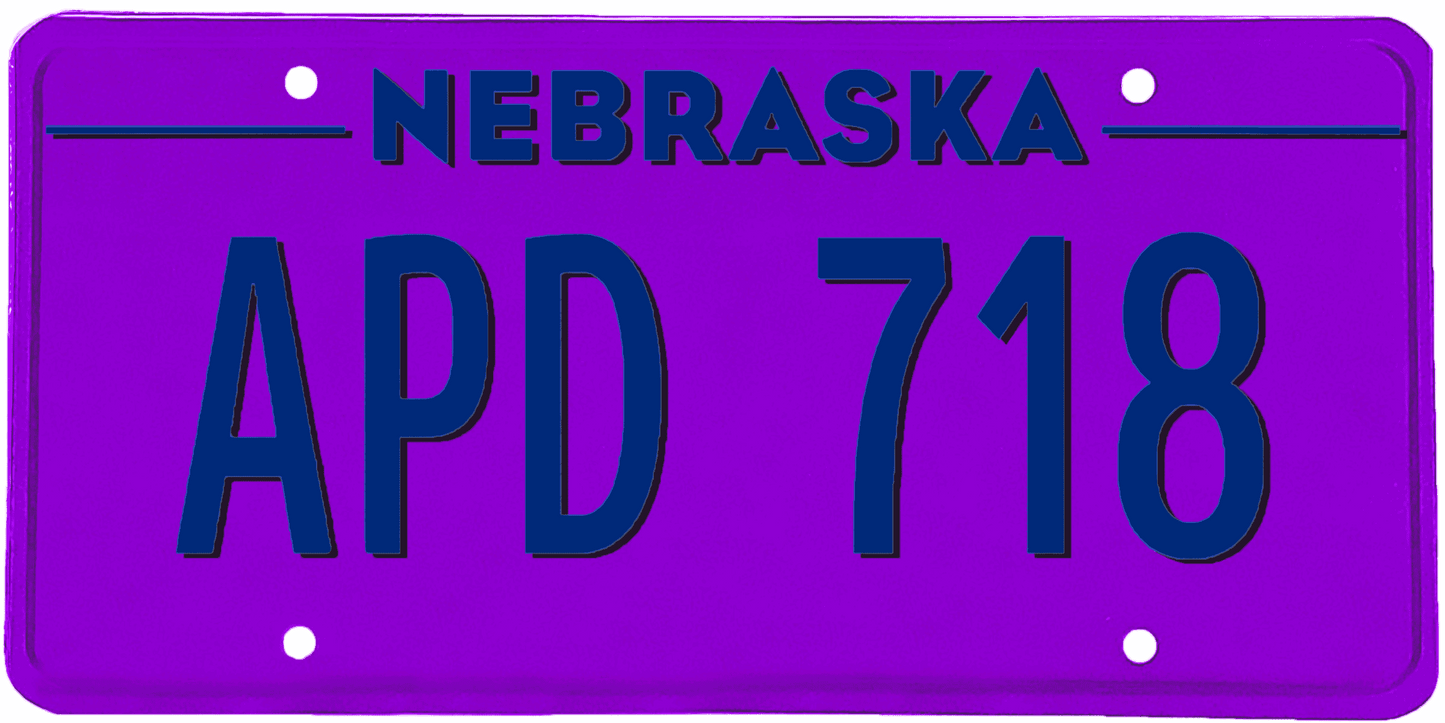 Nebraska License Plate Wrap Kit