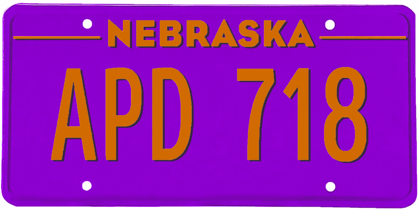 Nebraska License Plate Wrap Kit